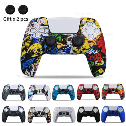 Protective Silicone Cover for PS5 Controller - Anti-Slip Case with Thumb Grips for PlayStation 5 Slim