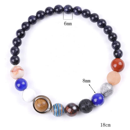 Best-Selling Cosmic Solar System Bracelet: Handmade Eight Planets Couple/Friend Sky Jewelry Gift