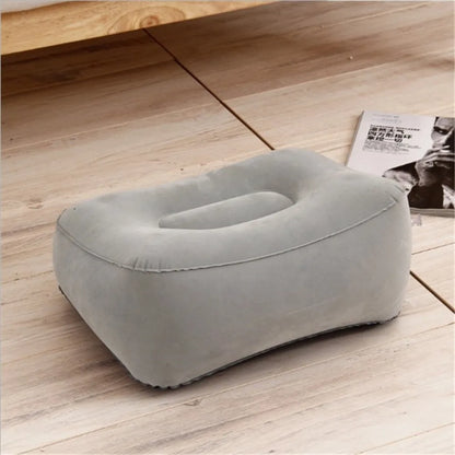 Inflatable PVC Footrest Pillow - Soft Cushion for Air Travel, Office, and Home Leg Relaxation