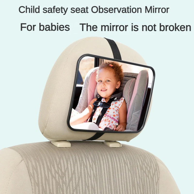 EAFC Adjustable Wide Car Rear Seat Mirror: Square Safety Monitor for Baby/Child Seat - Enhance Car Safety and Interior Monitoring