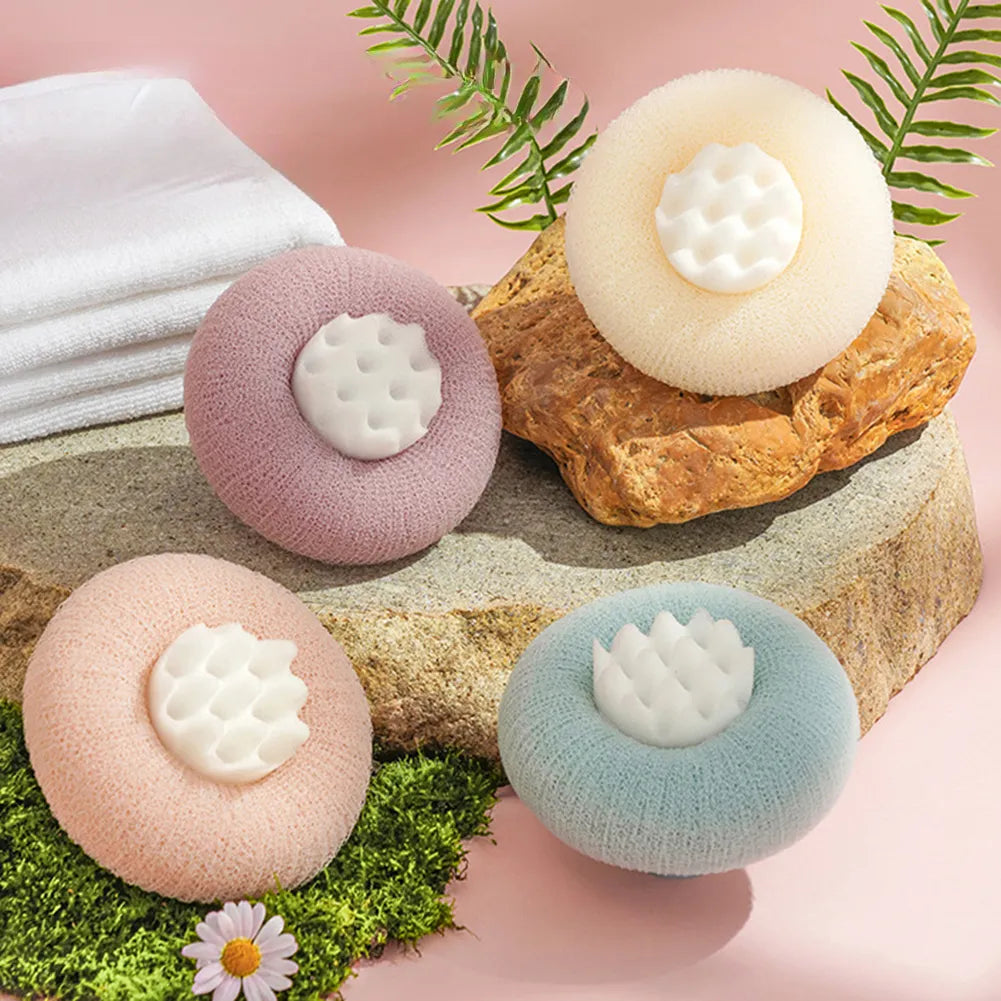 Sunflower Shower Ball: Super Soft Massage Bath Ball with Suction Cup - Bathroom Accessories