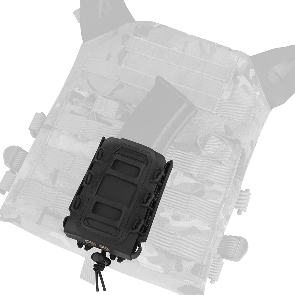 Tactical Fast Mag Flexible Molle | 5.56 Magazine Pouch Carrier | for AK 74/47 AR M4 | Rifle Pistol Magazine Holder | 5.56/7.62 Mag Pouch