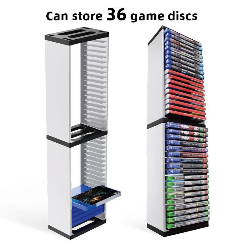 DATA FROG Universal Gaming Disc Storage Box - Double-Layer Holder for PS5, PS4, Xbox Series X, and Nintendo Switch