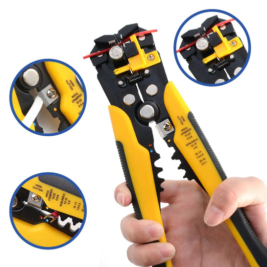 Multifunctional Wire Hand Tool: Adjustable Automatic Wire Stripper Crimper Cable Cutter - Essential for Stripping, Crimping, and Terminal Work