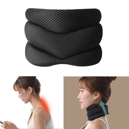 Adjustable Cervical Brace - Soft Foam Neck Support Collar for Cervical Pain Relief - Ideal for Airplane Travel, Naps, and Overall Health