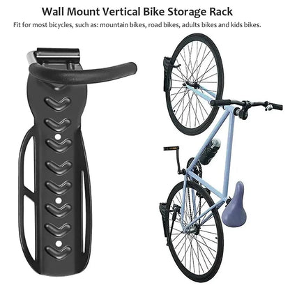 Wall Mount Bike Stand Holder | Steel Bicycle Rack | Mountain Bike Storage Hanger Hook | Space-Saving Mounted Rack | Bicycle Accessories