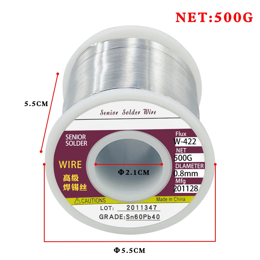 High-Quality Tin Wire Soldering Roll - 200g/500g with Flux Melt Rosin Core, No-clean for Electrical and IC Repair