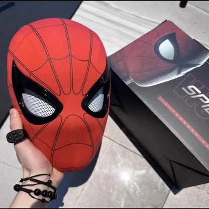 Spiderman Mask with Movable Eyes – Remote Control Peter Parker Cosplay Toy | Halloween Costume and Christmas Gift for Kids