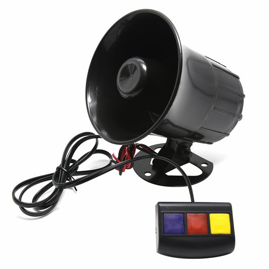 3 Tone Loud Car Horn Air Horn: 12V Loud Speaker for Car, Motorcycle - Police Fire Siren Horn, 115dB Sound