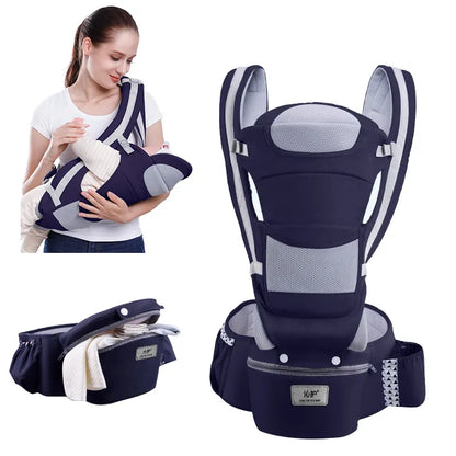 Ergonomic Newborn Baby Carrier Backpack: Front-Facing Infant Hipseat - Kangaroo Baby Wrap Sling for Comfortable Travel