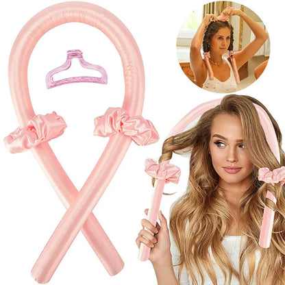 Soft Hair Curlers Heatless Curling Rod Headband - Hair Accessories for Women, Hair Styling Tools Curling Ribbon Modeling Set