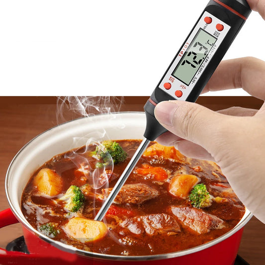 Multi-Use Kitchen BBQ Thermometer - Perfect for Meat, Water, Oil, Cake, Candy - Ideal for Grilling, Frying, Baking, Household Oven Use