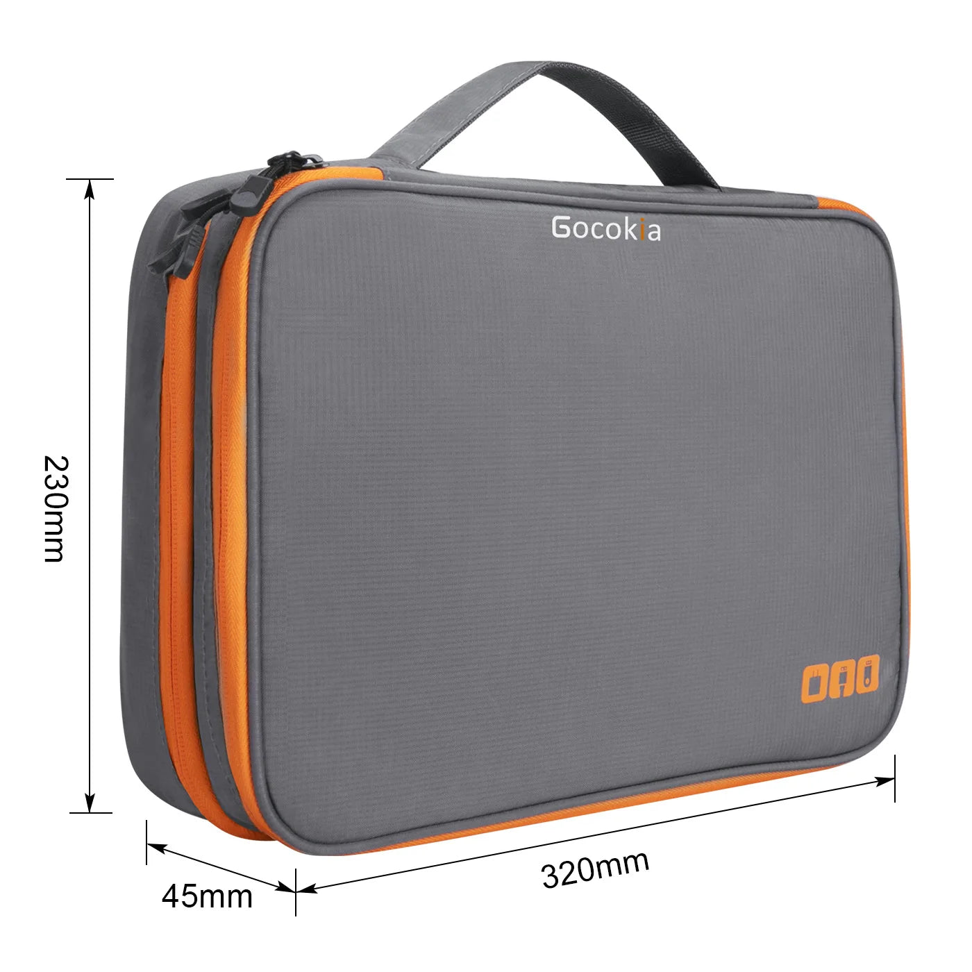 Portable Electronic Accessories Travel Case - Cable Organizer Bag Gadget Carry Bag for iPad, Cables, Power, USB Flash Drive, Charger