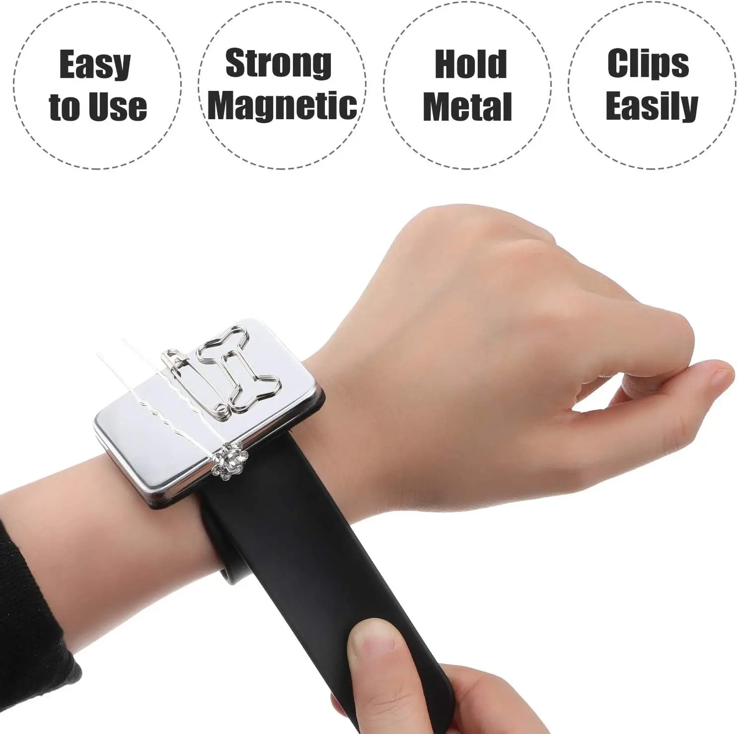 Magnetic Bracelet Wrist Band - Professional Salon Hair Accessories, Hair Clip Holder for Barber Hairdressing Styling Tools