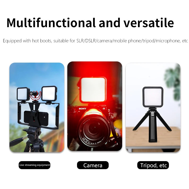 Mini RGB Hot Boot Fill Light | Portable LED for Live Photography | Adjustable Atmosphere Beauty Mobile Camera Pocket Light