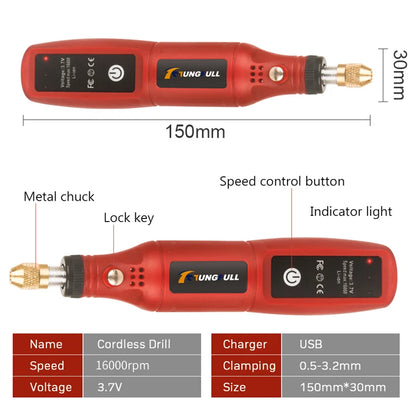 USB Cordless Mini Drill Rotary Tool | Woodworking Engraving Pen Dremel Tools | Wireless Electric Drill For Jewelry Metal Glass