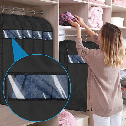 Waterproof Dustproof Clothing Covers: Hanging Garment Bags for Coat, Suit, Dress - Closet Organizer Protector