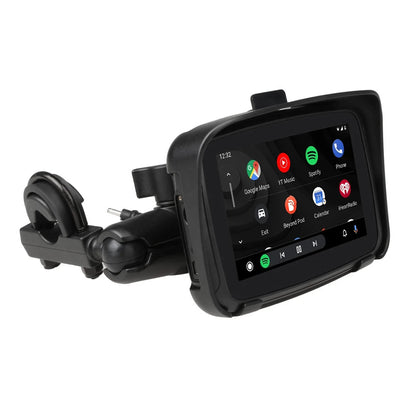 EKIY IPX7 Waterproof Motorcycle GPS Navigation - Portable Display Screen with Apple CarPlay and Android Auto Wireless Connectivity