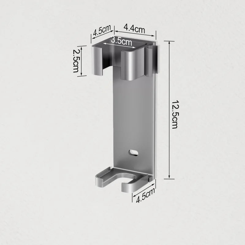 Space Aluminum Bathroom Hair Tool Holder : Straightener & Curler Rack with Built-In Cable Management Slot - No Punching Needed