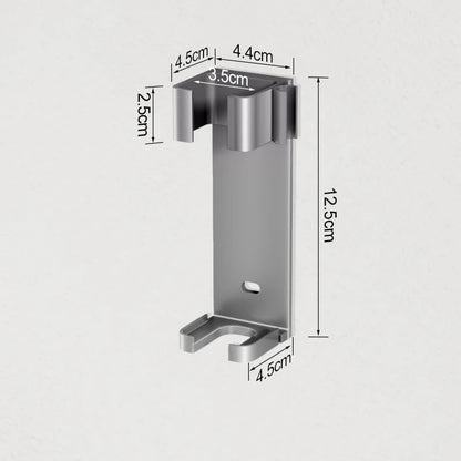 Space Aluminum Bathroom Hair Tool Holder : Straightener & Curler Rack with Built-In Cable Management Slot - No Punching Needed