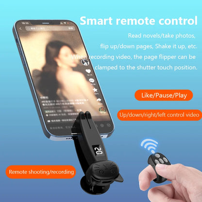 Bluetooth 5.3 Remote Control Page Turner - Camera Shutter Auto Clicker & Phone Screen Tapper Device for Kindle Paperwhite