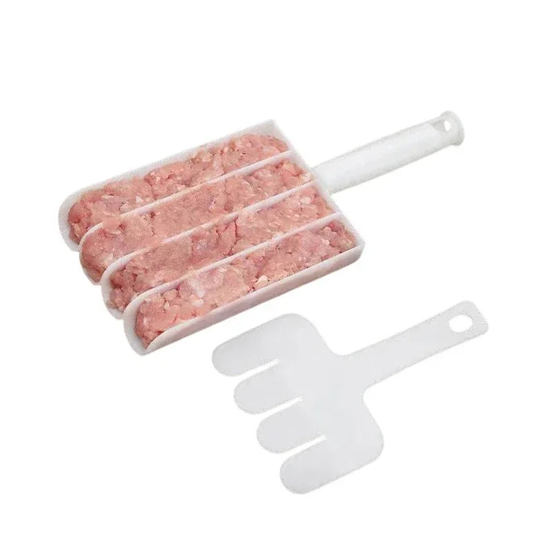 Triple Meatball Maker Set: Non-Stick Scoop and Cutting Spade for Easy Meatball Preparation