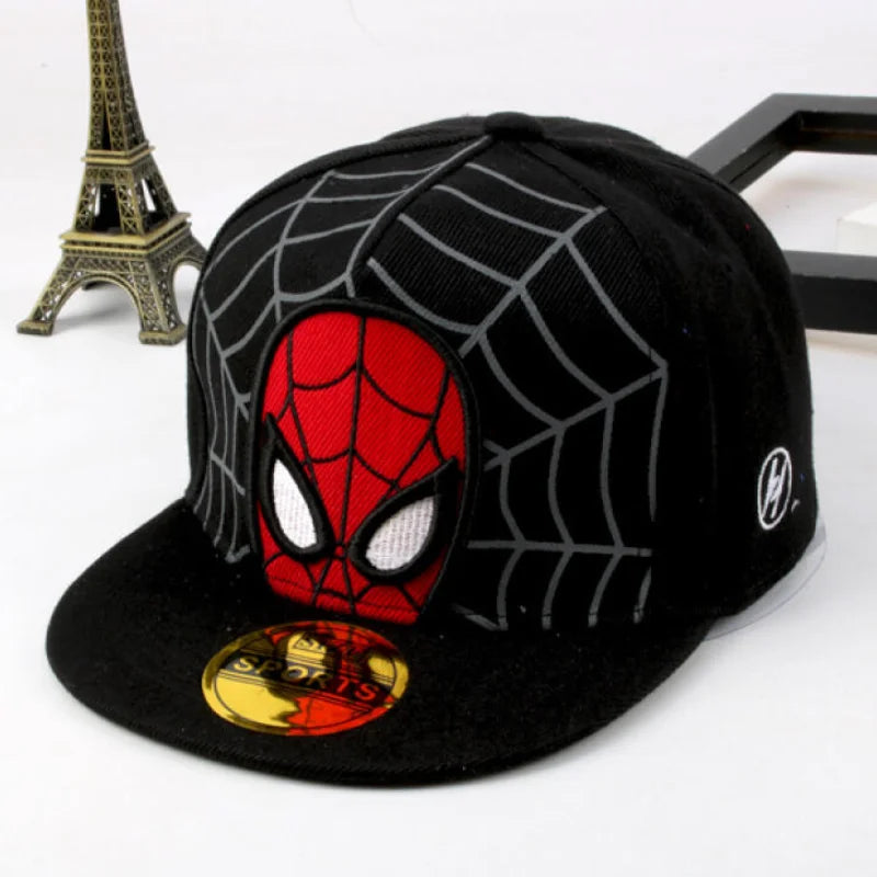 Anime Spiderman Cartoon Baseball Cap for Kids - Adjustable Snapback Hip Hop Hat for Toddlers and Children, Perfect for Spring and Summer