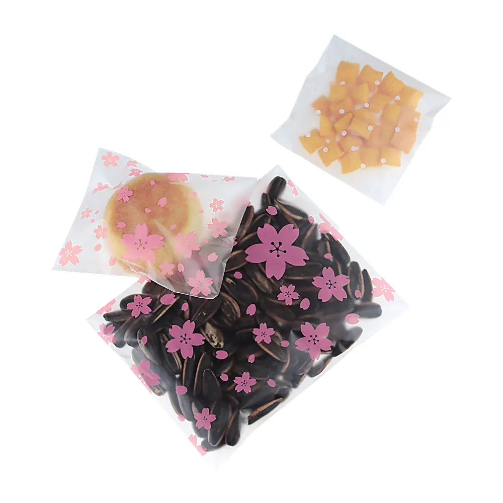 100Pcs Plastic Transparent Gift Bags - Dot Candy Cookie Packaging with DIY Self-Adhesive Closure - Wedding & Party Decoration