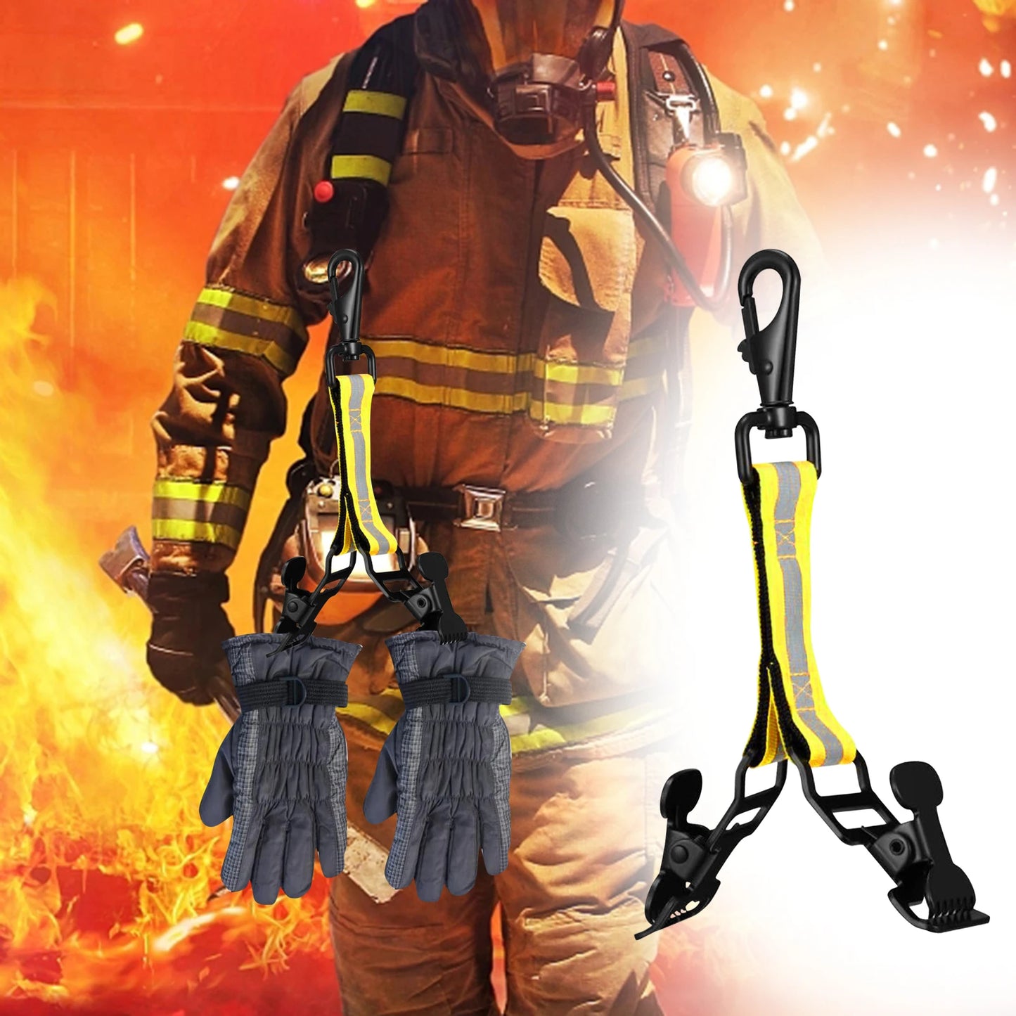 Durable Firefighter Glove Strap: Nylon Turnout Gear Holder for Cold Weather Gloves