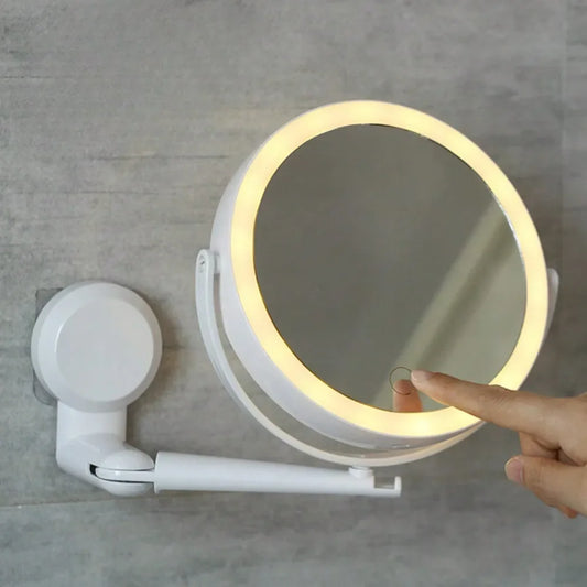 USB Compact LED Vanity Mirror - Touch Screen Dimming Makeup Mirror, Non-Rechargeable