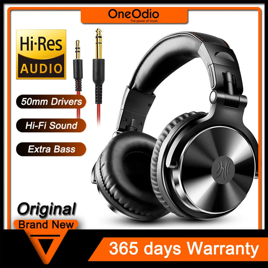 Oneodio Pro-10 Wired Headphones with 50mm HiFi Drivers, Stereo Studio Mixing, Recording and Monitoring Headset