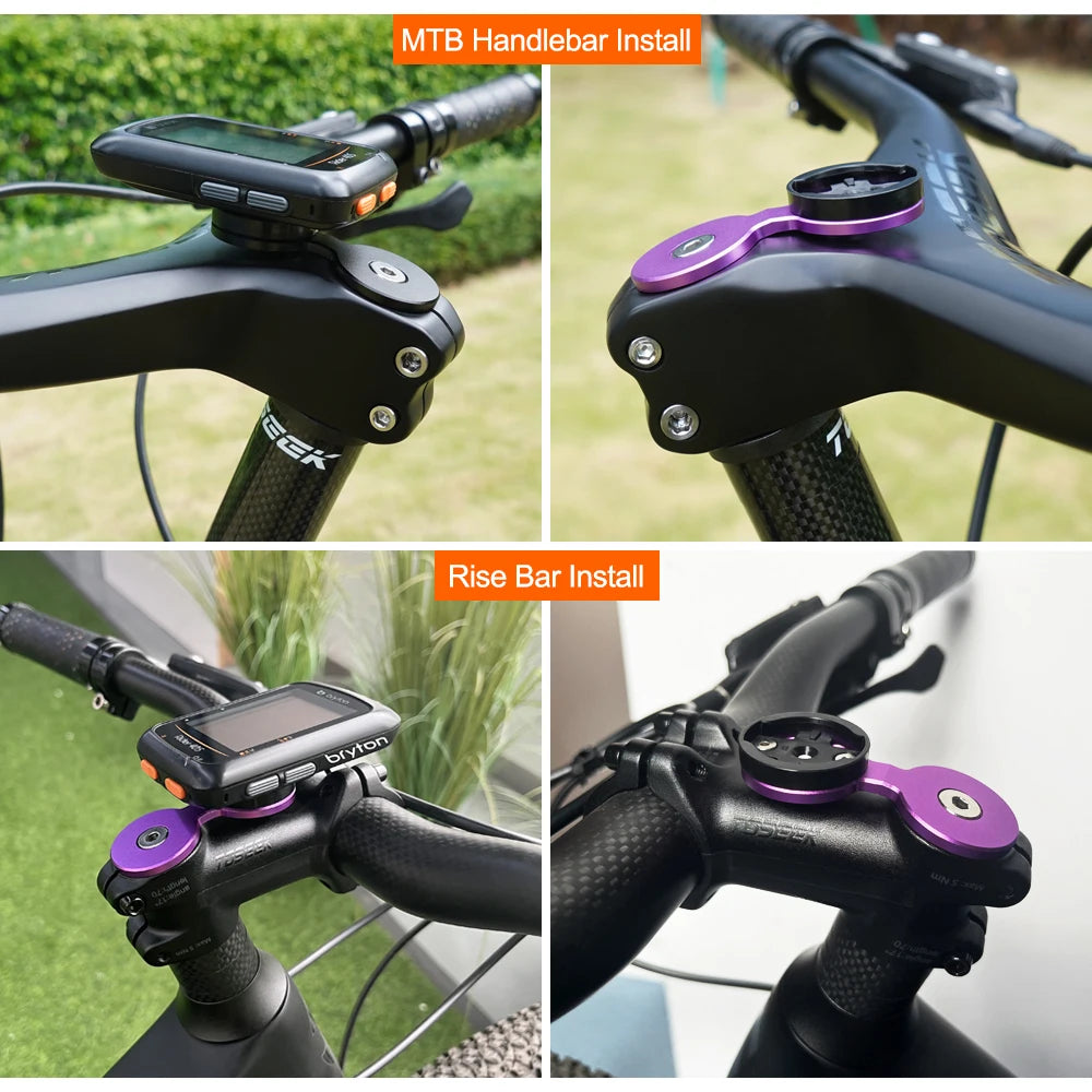 TOSEEK MTB Handlebar Integrated Headset Cap Cover with Computer Mount | Compatible with Garmin, Bryton, Wahoo Bicycle Computers