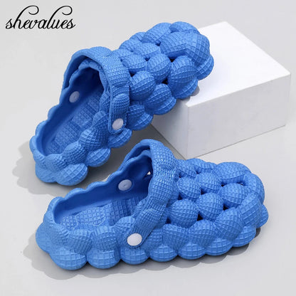 Shevalues Women's Bubble Ball Clogs - Cute Summer Sandals with Massage EVA Slides - Fashionable Closed Toe Beach Shoes