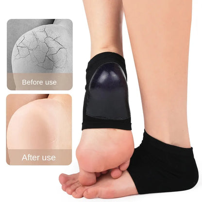 2PCS Gel Moisturizing Heel Socks - Spa Socks for Foot Care, Repair Dry Cracked Feet Skin, Gel Heel Repair Tools