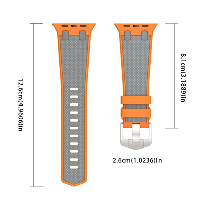 Carbon Fiber Strap for Apple Watch Ultra 2 - 49mm, Silicone Band for 45mm, 44mm, 42mm, Men’s Sport Bracelet for iWatch Series 9, 8, 7, 6, 4, 5, SE