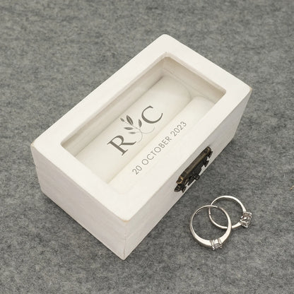 Personalized Wedding Ring Box: Custom Ceremony Engagement Ring Box