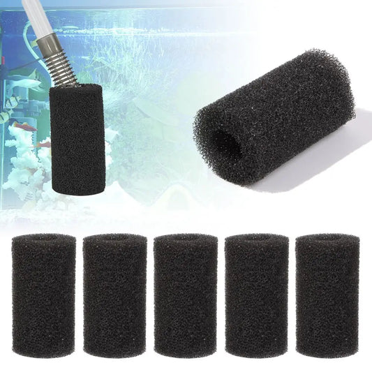 Aquarium Biochemical Filter Sponge Set - 5 Pcs Fish Tank Inlet Water Pre-Filter Cartridges, Replacement Filters