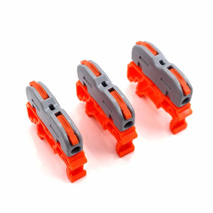 2-Pin Wire Connector 222-412 - Splicing Terminal Blocks for LED Strip Lighting, Electric Quick Connectors, Mini Conductor Rail Conector