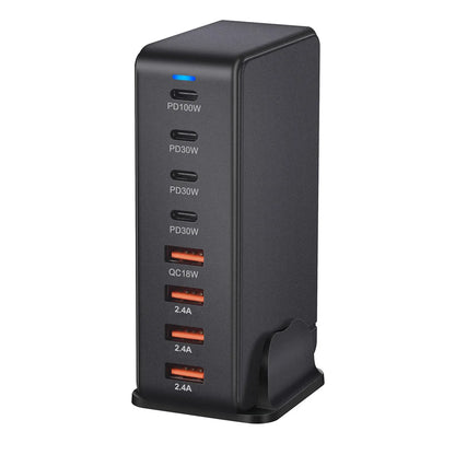 240W Desktop GaN Charger: 8-Port USB Type C PD Charger - Fast Charge 3.0 for Mobile Devices