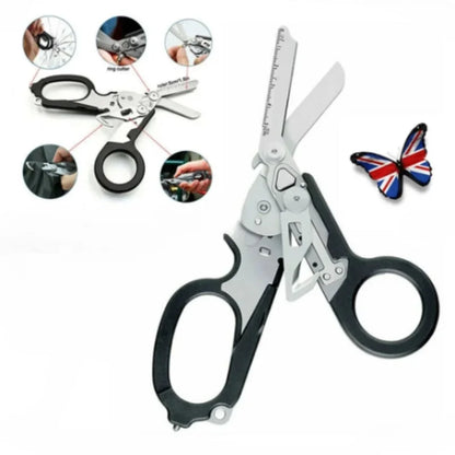 Multifunctional Raptor Tactical Folding Scissors - Belt Cutting, First Aid Expert, Outdoor Survival Tool Combo Scissors