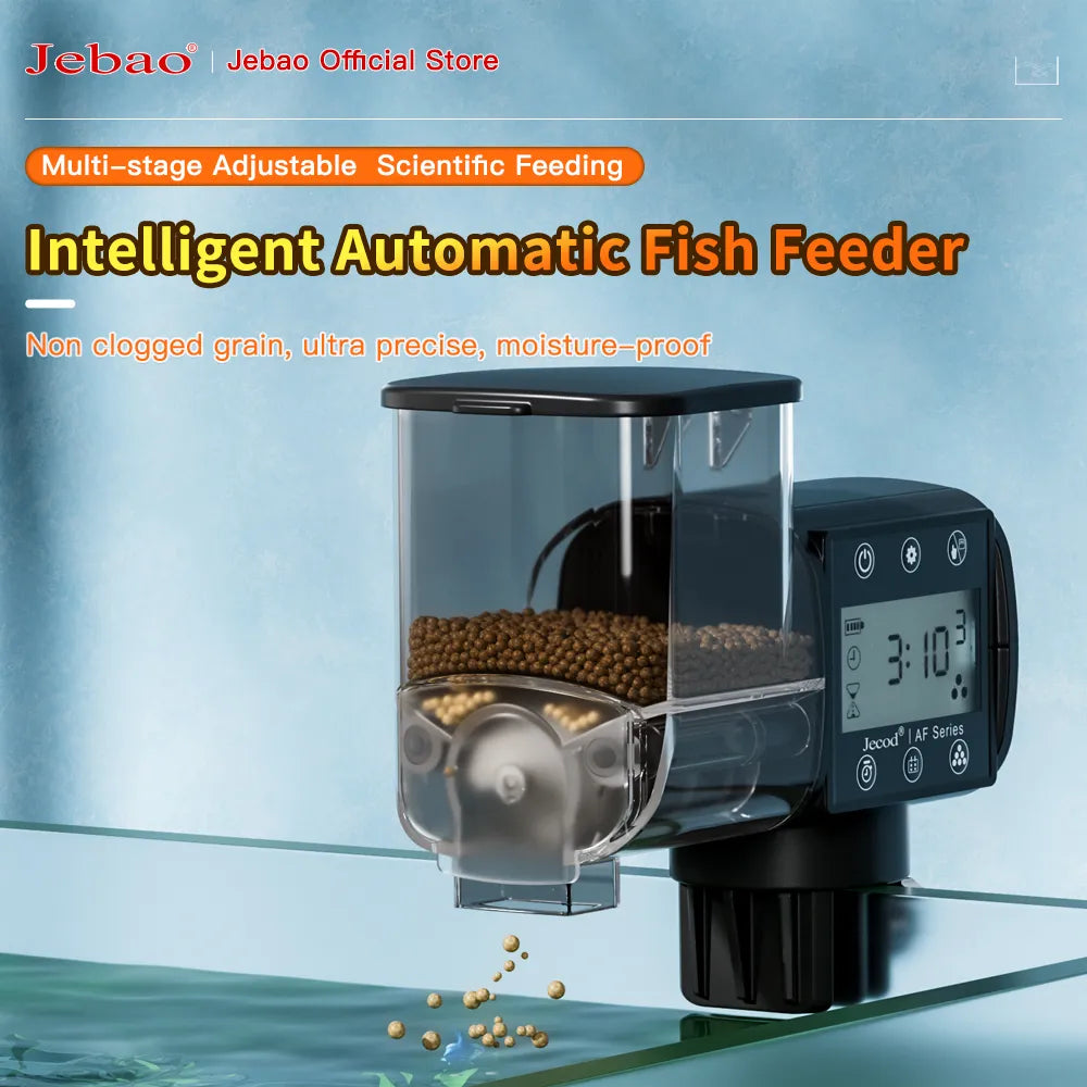 Jebao Jecod Aquarium Fish Tank Feeder: Intelligent Automatic Digital Timing Feeder with Wifi Wireless Remote Control for Fish Feeding