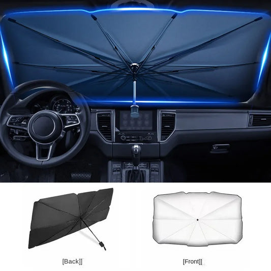 Car Sunshade Umbrella: Sun Shade Protector Parasol for Summer - Windshield Protection Accessories for Auto Shading