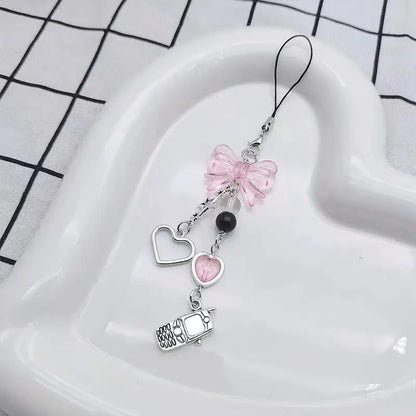 Hello Kitty Cell Phone Rope Chain - Sanrio Anime Pendant Handmade Beads Strand Choker Bracelets, Dangle DIY Jewelry Accessories Toy