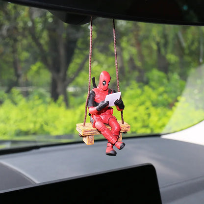 Marvel Deadpool Car Rearview Mirror Pendant – Mini Model Action Figure | New Hot Christmas Gift for Deadpool Fans