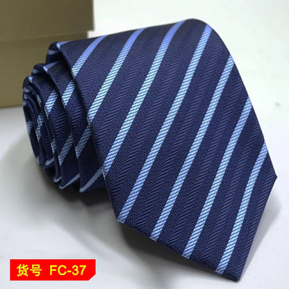 Men's Ties in 67 Styles - Solid, Stripe, and Floral Jacquard Neckties, 7-8cm Wide - Perfect for Daily Wear, Weddings and Gifts