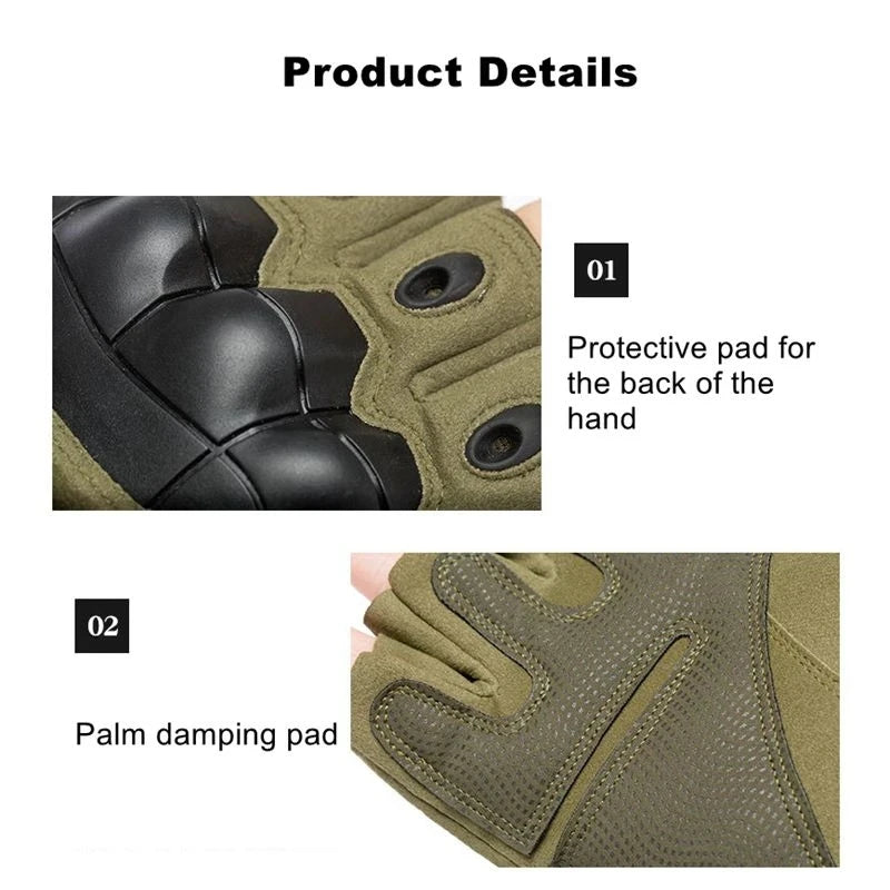 Tactical Military Gloves - Full Finger Shooting Gloves with Touch Design, Fitness Protection for Sports, Motorcycle, Hunting, Walking