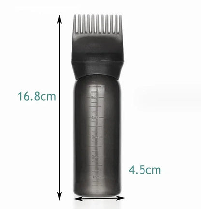 Salon Empty Hair Dye Bottle with Applicator Brush: 1/2Pcs Dispensing Hair Coloring Dyeing Bottles - Hairdressing Styling Tool