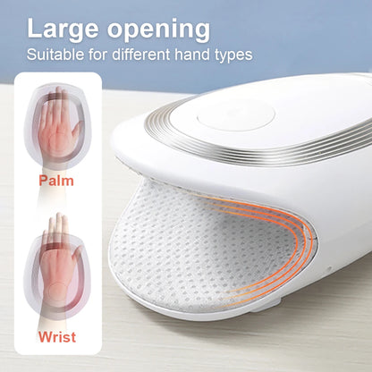 5 Level Smart Air Pressure Hand Massager - Palm Acupoint Compression, Vibration, Hot Compress for Wrist, Fingers Spa and Muscle Relaxation