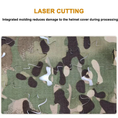 3D Camo Laser Cut Leaf Shape Airsoft Helmet Cover - Mesh Cloth for Paintball, Paratrooper, and Hunting Helmet Accessories