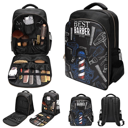 Portable Professional Barber Salon Makeup Backpack - Large Capacity Multifunctional Hairdressing Travel Bag